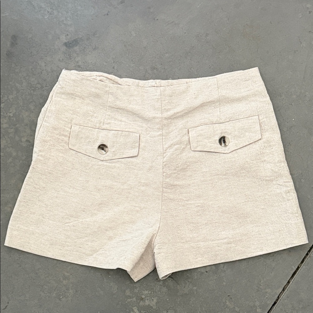 Zara Linen Seamed Shorts | Size Small - Picture 4 of 5